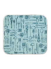 Коврик для сушки посуды iDry kitchen микрофибра голубой 45х40 см
