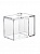 Органайзер с крышкой для ванных принадлежностей прямоугольный двойной Clarity прозрачный пластик
